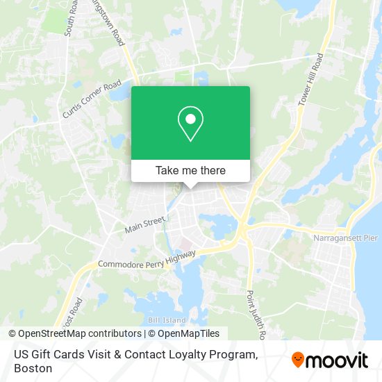 US Gift Cards Visit & Contact Loyalty Program map