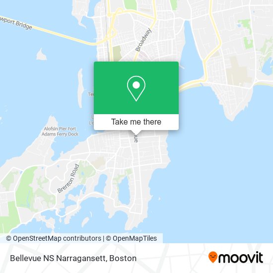Bellevue NS Narragansett map
