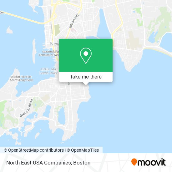 North East USA Companies map