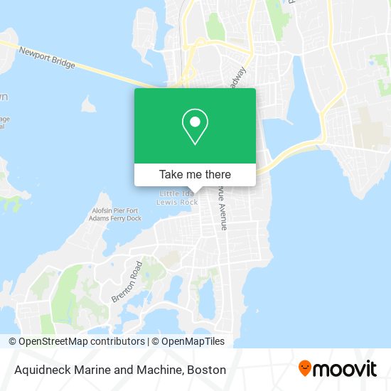 Aquidneck Marine and Machine map