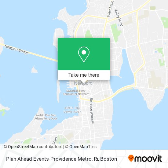 Mapa de Plan Ahead Events-Providence Metro, Ri