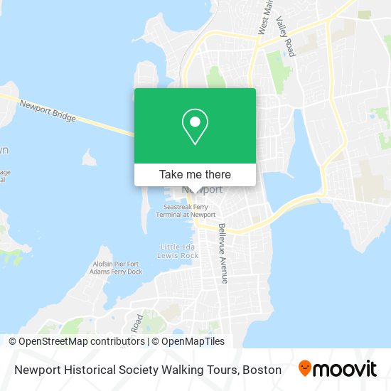 Mapa de Newport Historical Society Walking Tours