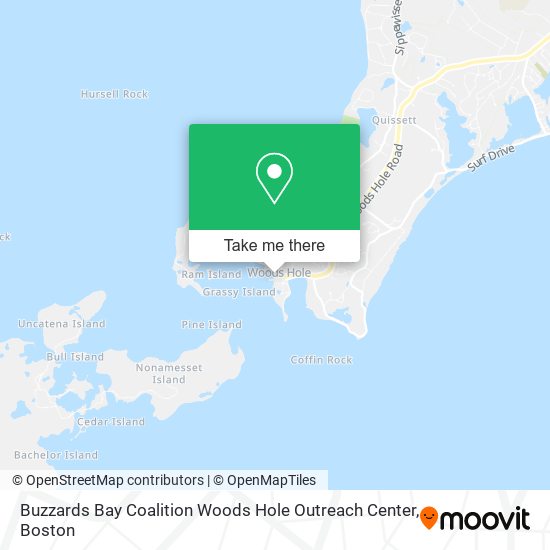 Buzzards Bay Coalition Woods Hole Outreach Center map