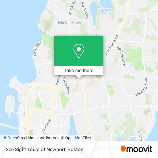 See Sight Tours of Newport map
