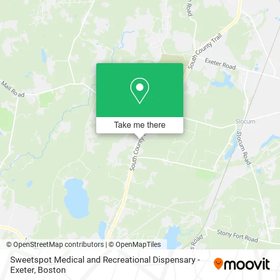 Sweetspot Medical and Recreational Dispensary - Exeter map