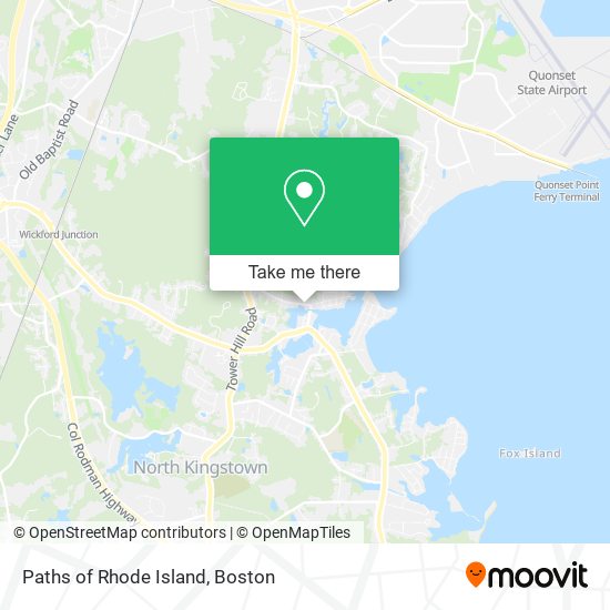 Paths of Rhode Island map
