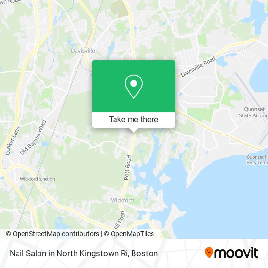 Nail Salon in North Kingstown Ri map