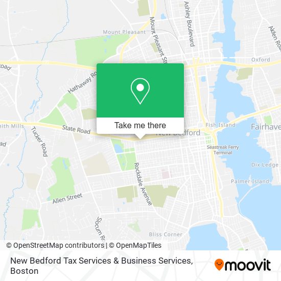 Mapa de New Bedford Tax Services & Business Services