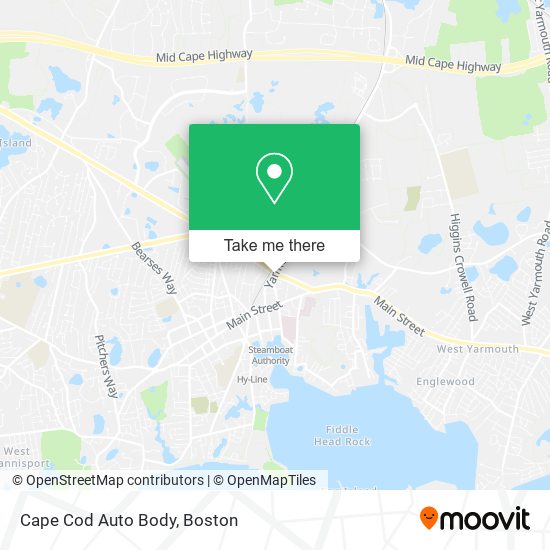 Mapa de Cape Cod Auto Body