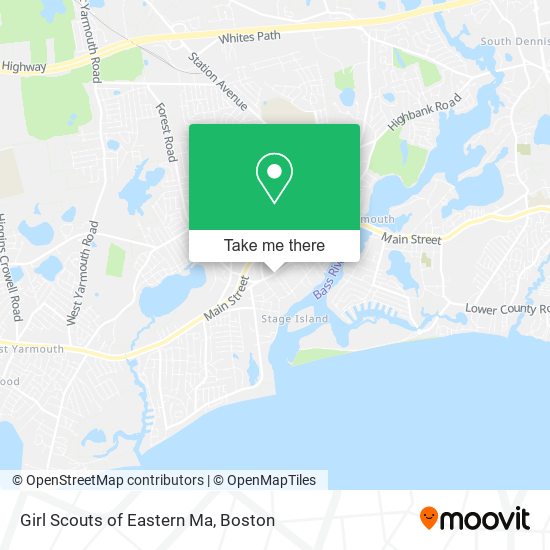 Girl Scouts of Eastern Ma map