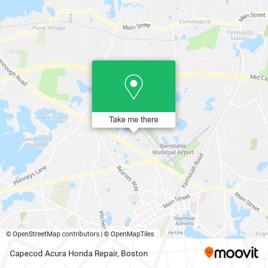 Mapa de Capecod Acura Honda Repair