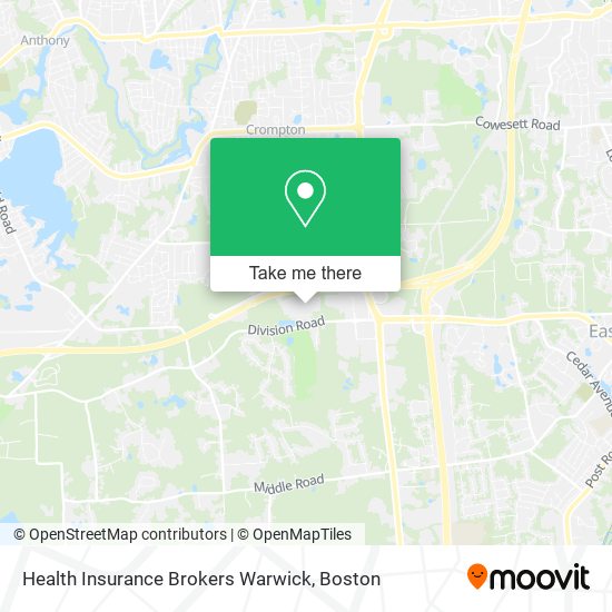 Health Insurance Brokers Warwick map
