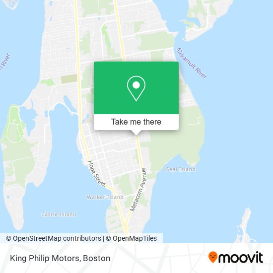 King Philip Motors map