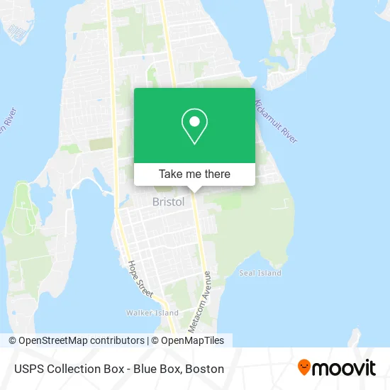 USPS Collection Box - Blue Box map