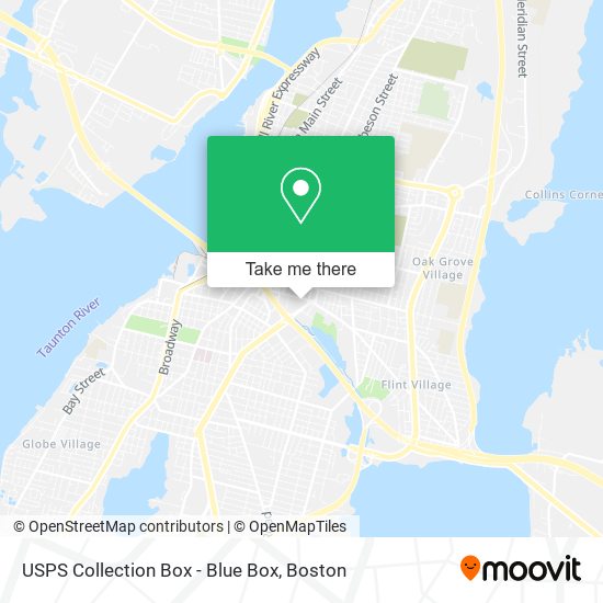 USPS Collection Box - Blue Box map