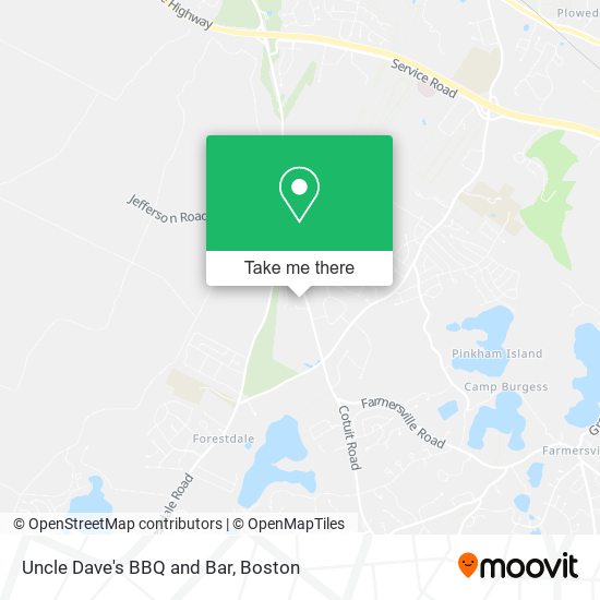 Mapa de Uncle Dave's BBQ and Bar