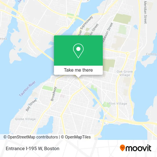 Entrance I-195 W map