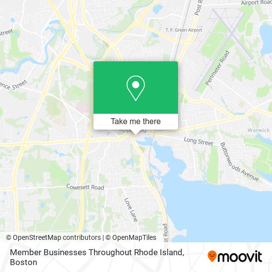 Member Businesses Throughout Rhode Island map