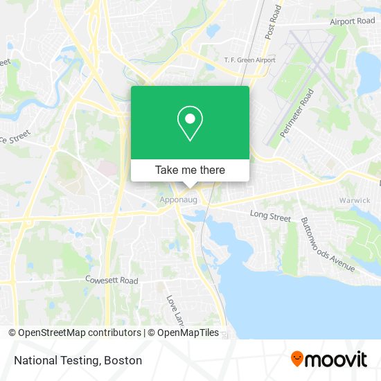 National Testing map