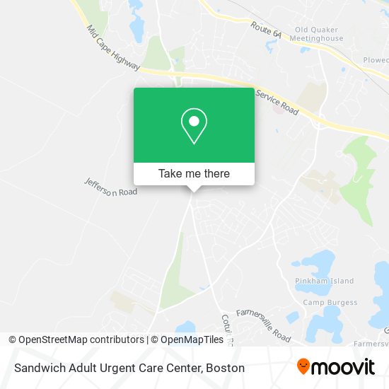 Sandwich Adult Urgent Care Center map