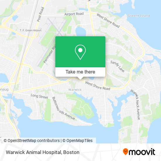 Mapa de Warwick Animal Hospital