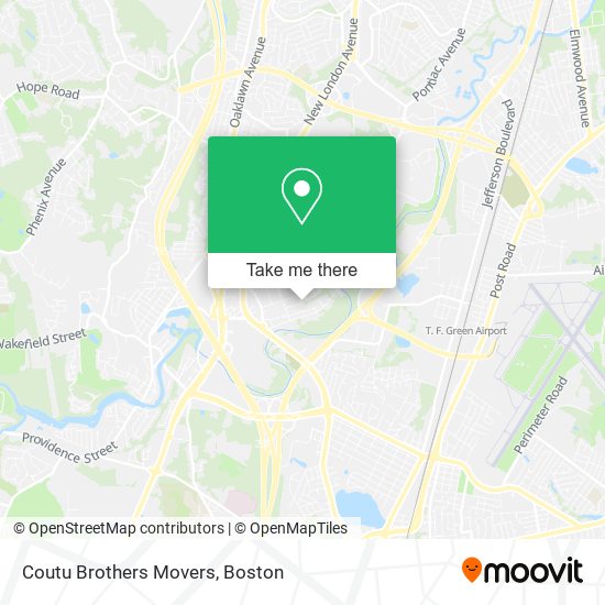 Coutu Brothers Movers map