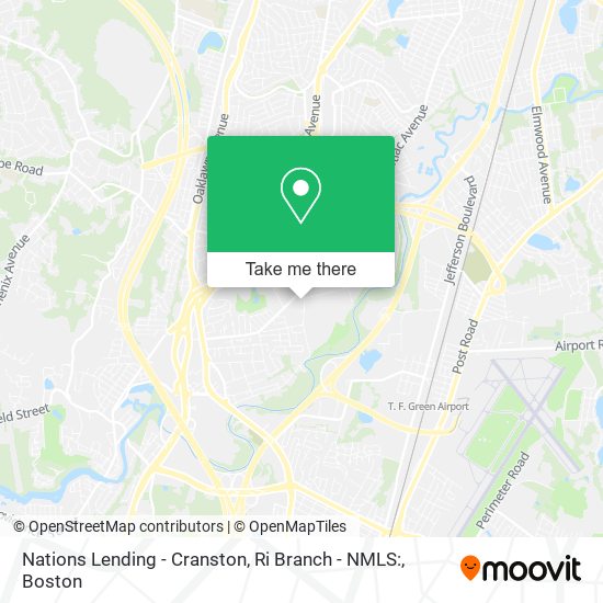 Mapa de Nations Lending - Cranston, Ri Branch - NMLS: