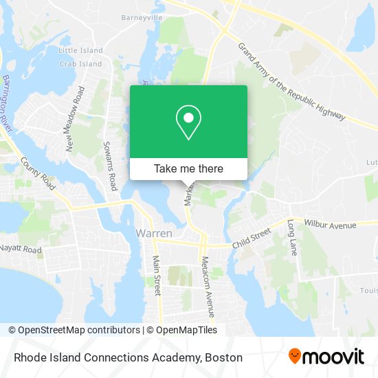 Mapa de Rhode Island Connections Academy