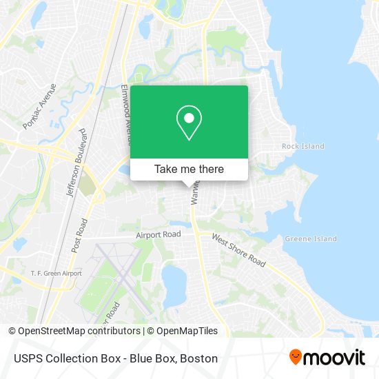 Mapa de USPS Collection Box - Blue Box