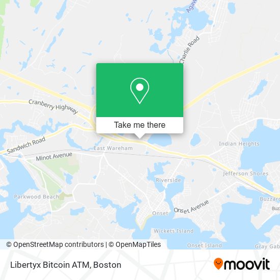 Mapa de Libertyx Bitcoin ATM