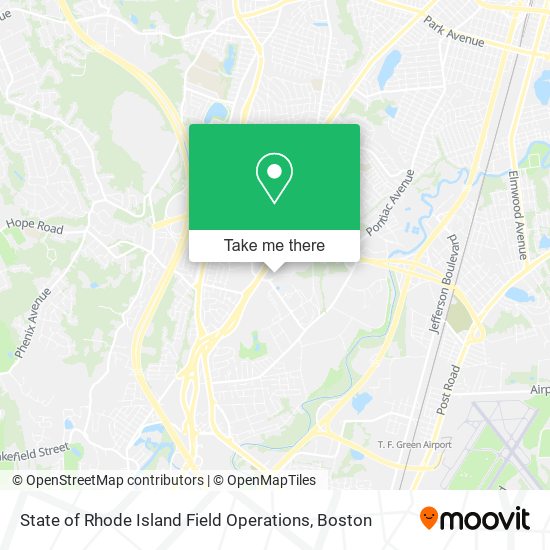 State of Rhode Island Field Operations map