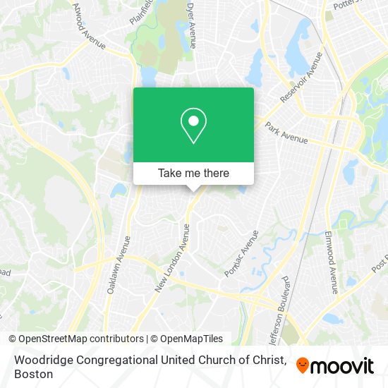 Mapa de Woodridge Congregational United Church of Christ