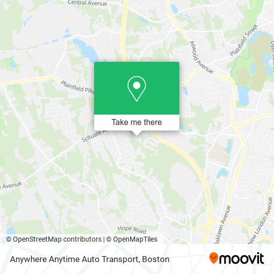Anywhere Anytime Auto Transport map