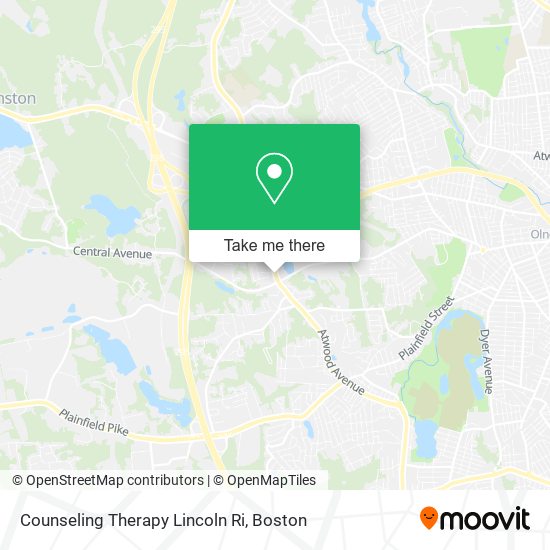 Counseling Therapy Lincoln Ri map