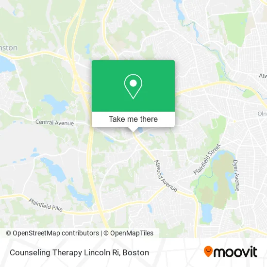 Mapa de Counseling Therapy Lincoln Ri