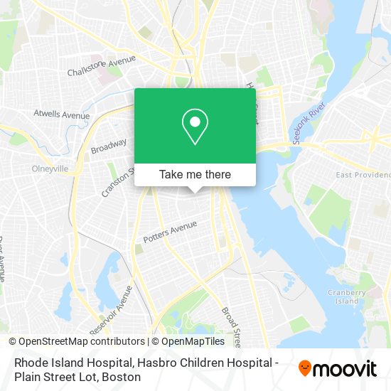 Mapa de Rhode Island Hospital, Hasbro Children Hospital - Plain Street Lot