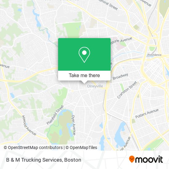 B & M Trucking Services map