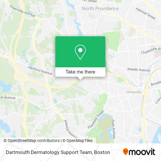 Dartmouth Dermatology Support Team map