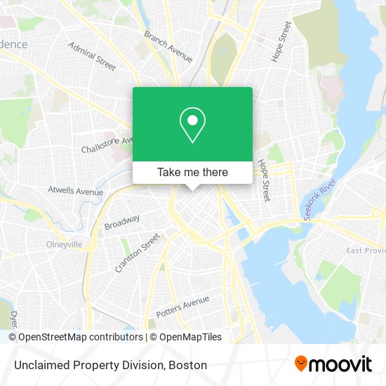 Mapa de Unclaimed Property Division