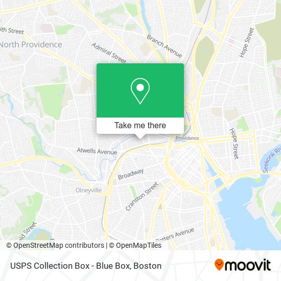 USPS Collection Box - Blue Box map