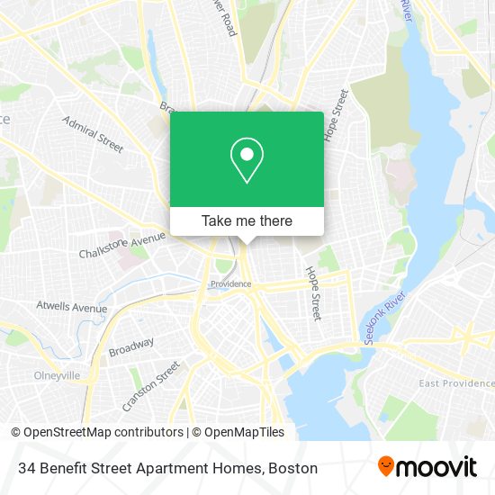 Mapa de 34 Benefit Street Apartment Homes