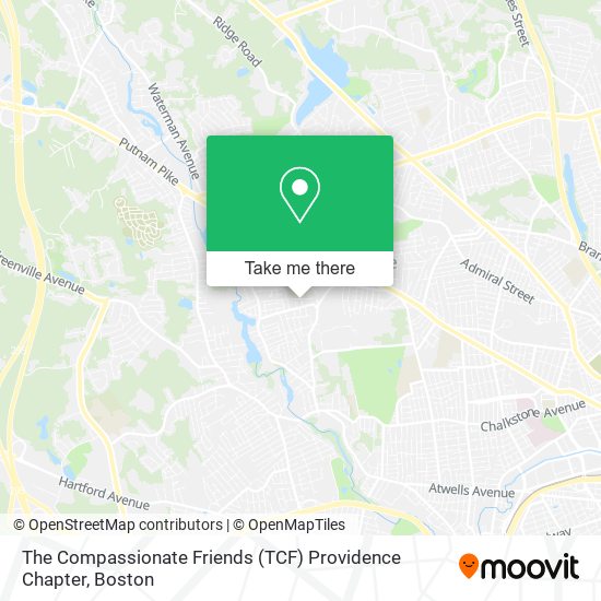 The Compassionate Friends (TCF) Providence Chapter map