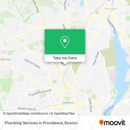 Mapa de Plumbing Services in Providence