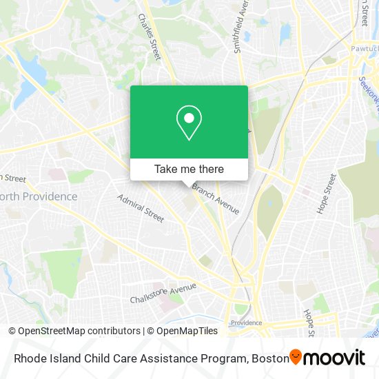 Mapa de Rhode Island Child Care Assistance Program