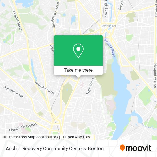 Anchor Recovery Community Centers map