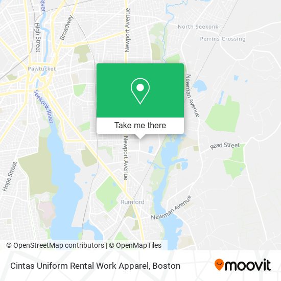 Mapa de Cintas Uniform Rental Work Apparel