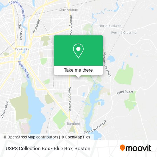 USPS Collection Box - Blue Box map