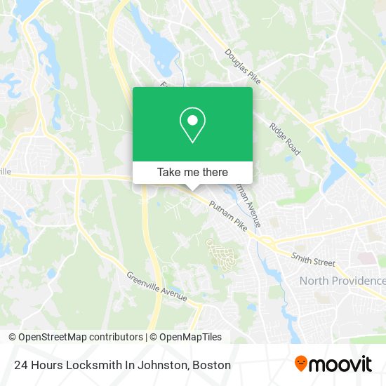 Mapa de 24 Hours Locksmith In Johnston