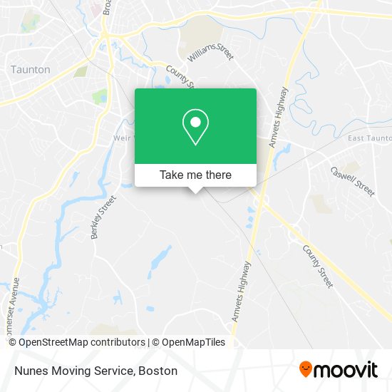 Nunes Moving Service map