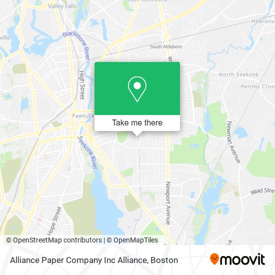 Mapa de Alliance Paper Company Inc Alliance